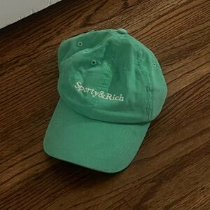 Sporty & Rich Emerald Green Corduroy Cap Hat